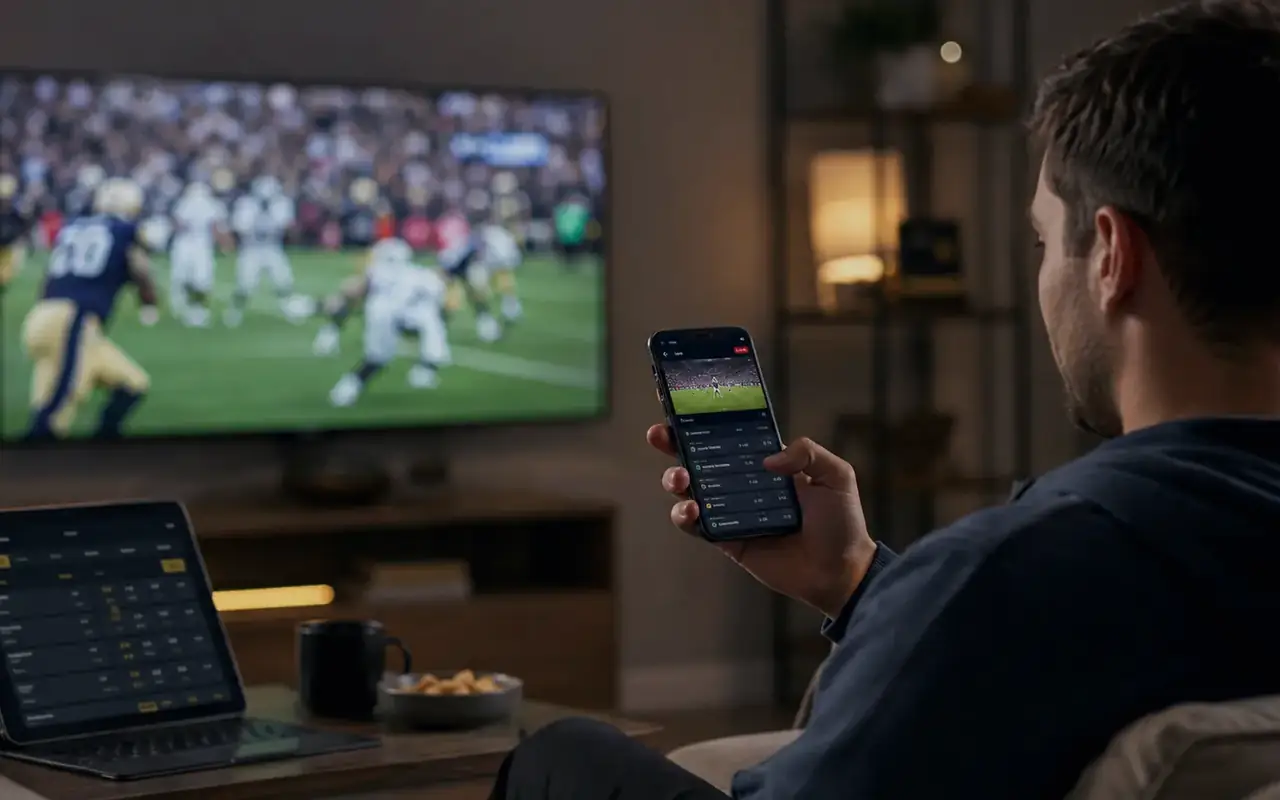 Sports betting research setup for a American Football guide