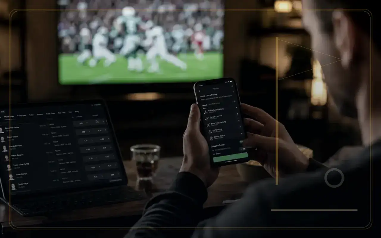 Sports betting research setup for a Golf guide